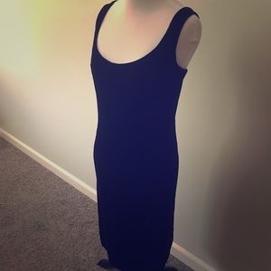 Vintage Victor Costa velour scoop neck dress